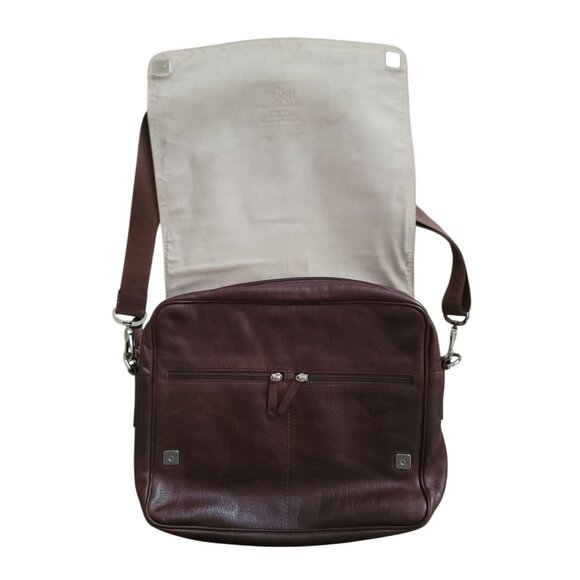 Mario Hernandez Brown Leather Messenger Crossbody Bag Handmade In Colombia - Picture 4 of 14